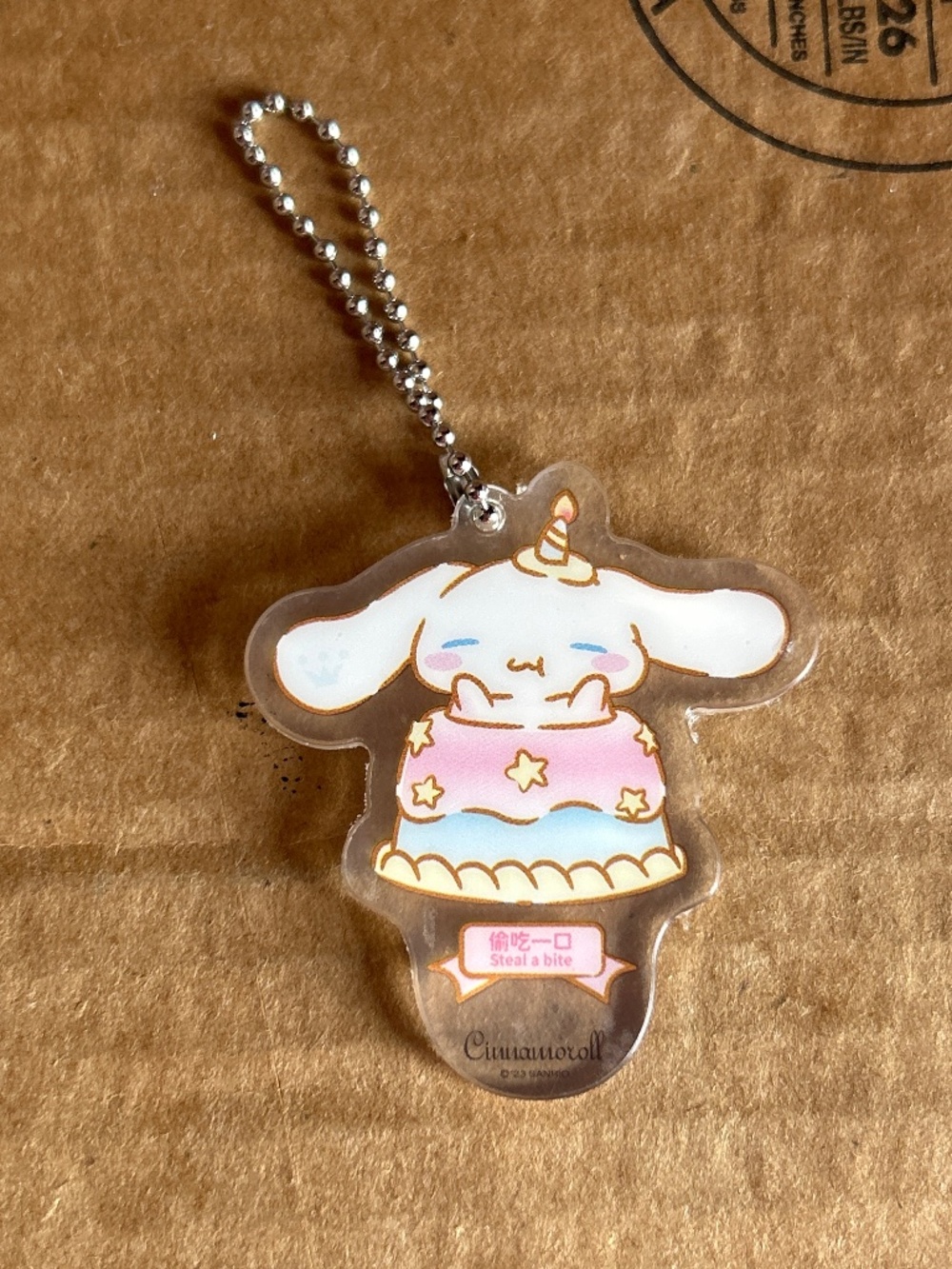 Sanrio Cinnamoroll Birthday Cake Acrylic Keychain